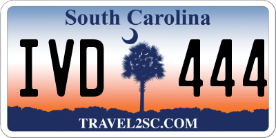 SC license plate IVD444