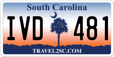 SC license plate IVD481