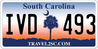 SC license plate IVD493