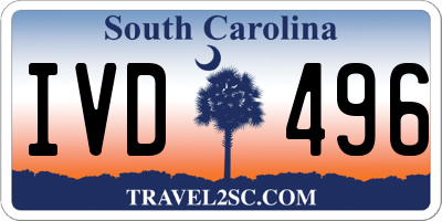 SC license plate IVD496