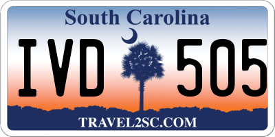 SC license plate IVD505
