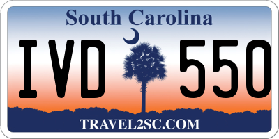 SC license plate IVD550