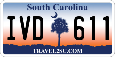 SC license plate IVD611