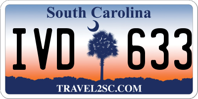SC license plate IVD633