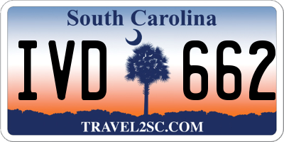SC license plate IVD662