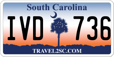 SC license plate IVD736