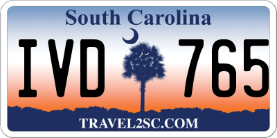 SC license plate IVD765