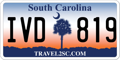 SC license plate IVD819