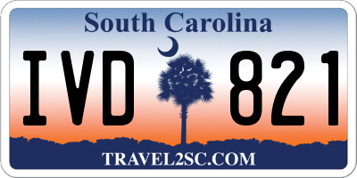 SC license plate IVD821
