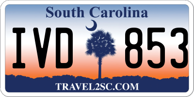 SC license plate IVD853