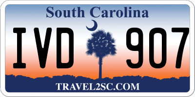 SC license plate IVD907