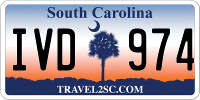 SC license plate IVD974