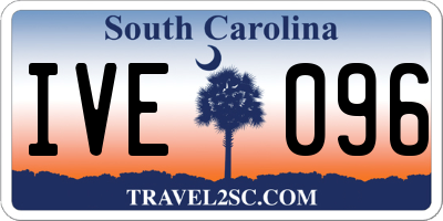 SC license plate IVE096