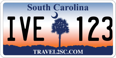 SC license plate IVE123