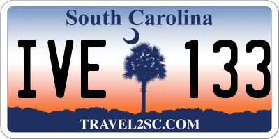 SC license plate IVE133