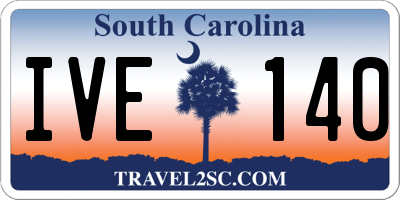 SC license plate IVE140
