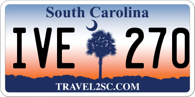 SC license plate IVE270