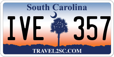 SC license plate IVE357
