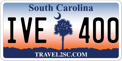 SC license plate IVE400
