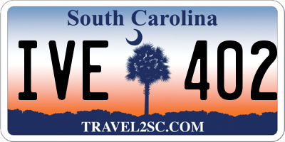 SC license plate IVE402