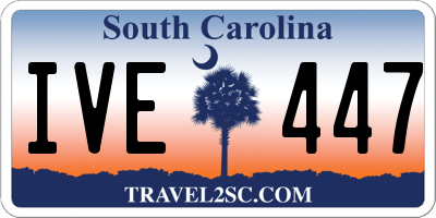 SC license plate IVE447