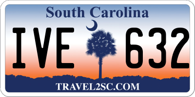 SC license plate IVE632