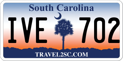 SC license plate IVE702