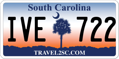 SC license plate IVE722