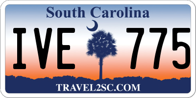SC license plate IVE775
