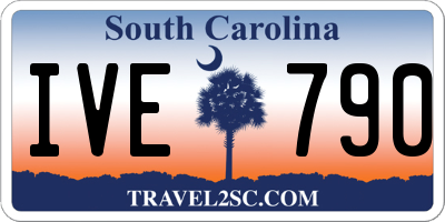 SC license plate IVE790