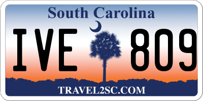 SC license plate IVE809