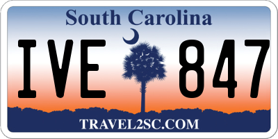 SC license plate IVE847