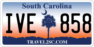 SC license plate IVE858