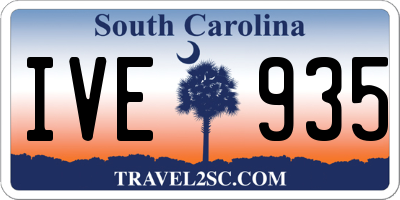 SC license plate IVE935