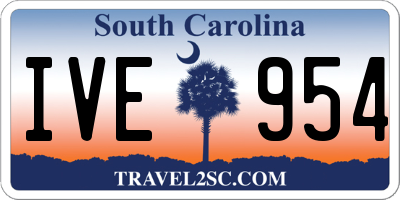 SC license plate IVE954