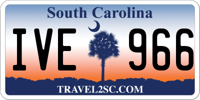 SC license plate IVE966