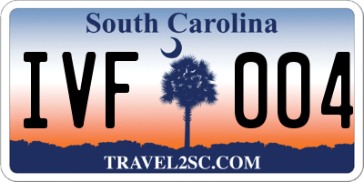 SC license plate IVF004