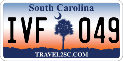 SC license plate IVF049