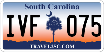 SC license plate IVF075