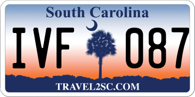 SC license plate IVF087