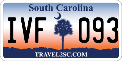 SC license plate IVF093
