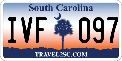 SC license plate IVF097