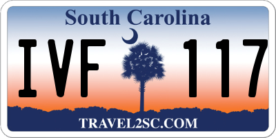 SC license plate IVF117