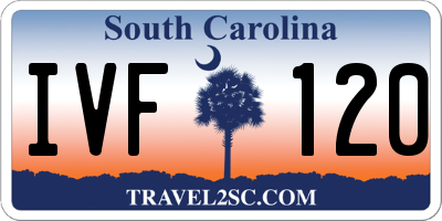 SC license plate IVF120