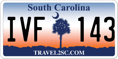 SC license plate IVF143