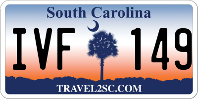 SC license plate IVF149