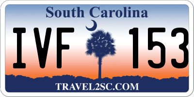 SC license plate IVF153
