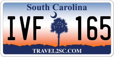 SC license plate IVF165