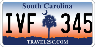 SC license plate IVF345