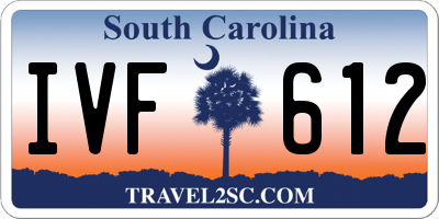 SC license plate IVF612
